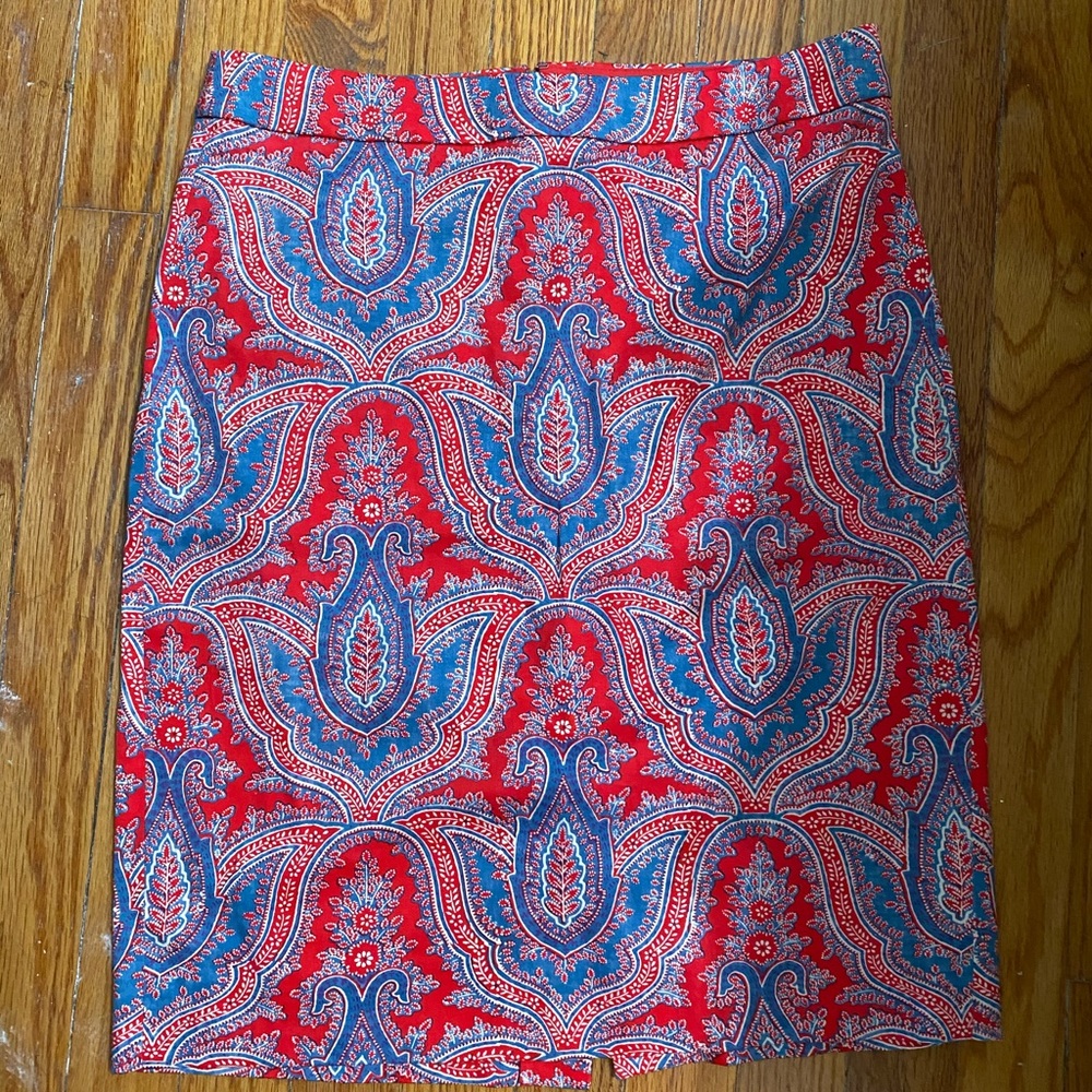 J Crew Paisley Skirt
